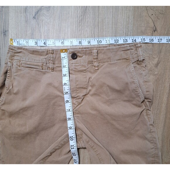 American Eagle Mens Khaki Slim Straight Leg Pants Size 30x27 Flex Chino Uniform - Picture 9 of 11